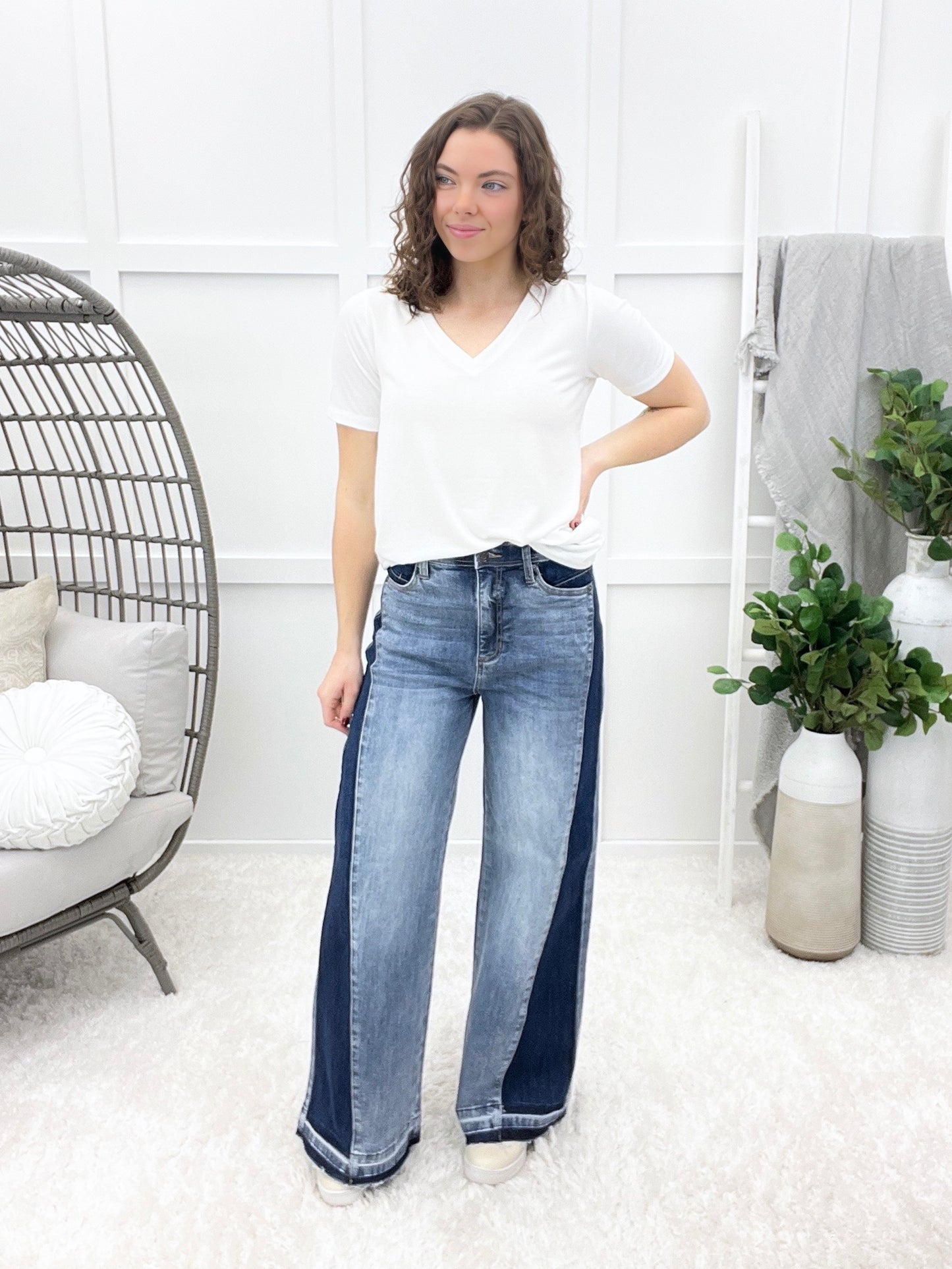 The Brooke From Saige High Rise Wide Leg Jeans