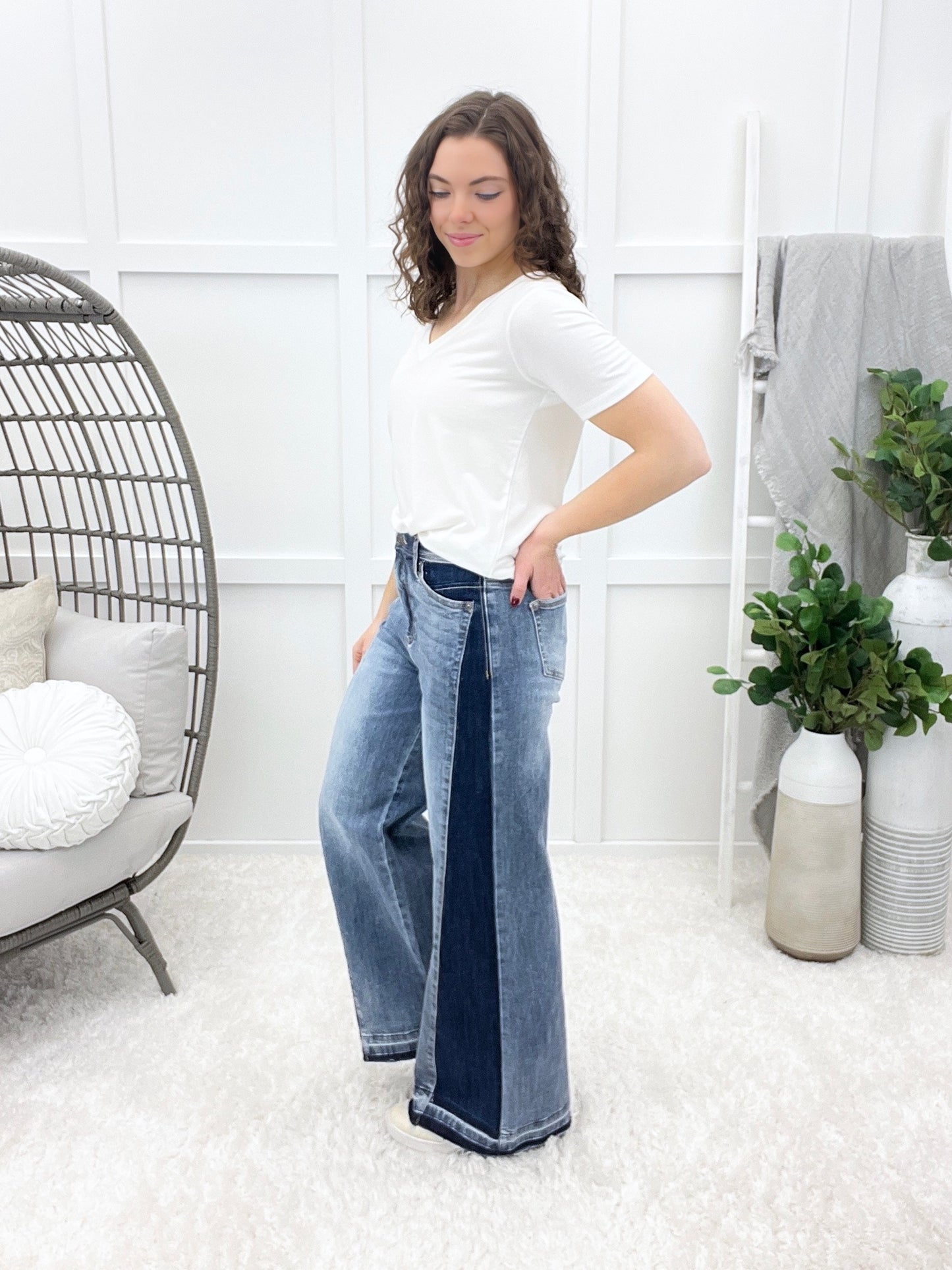 The Brooke From Saige High Rise Wide Leg Jeans