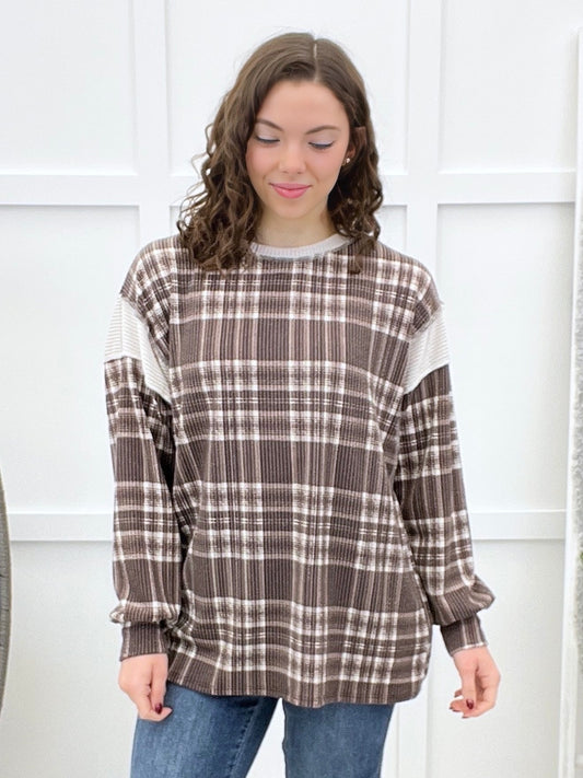 Check Me Out Top - Brown