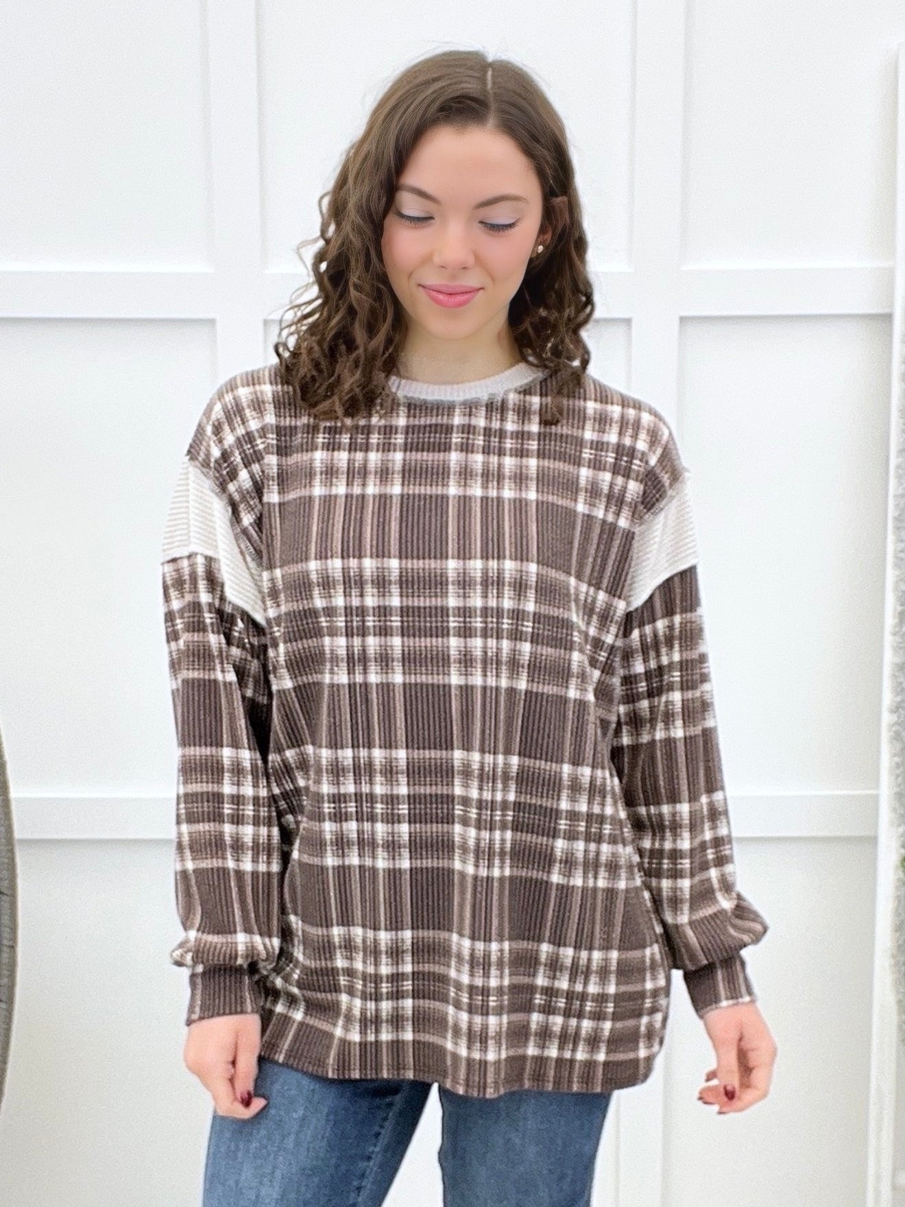 Check Me Out Top - Brown