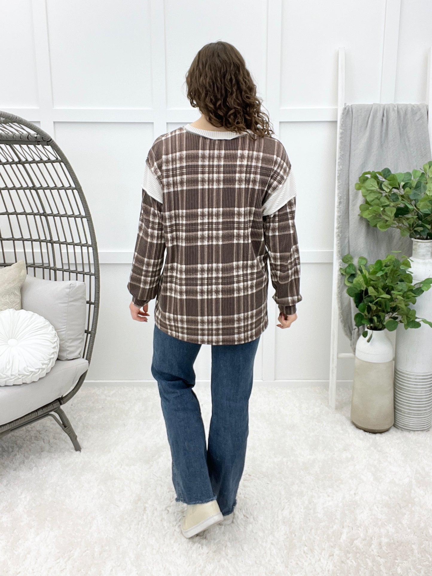 Check Me Out Top - Brown