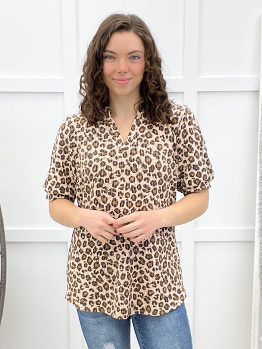 Set In Your Ways Leopard-print Top