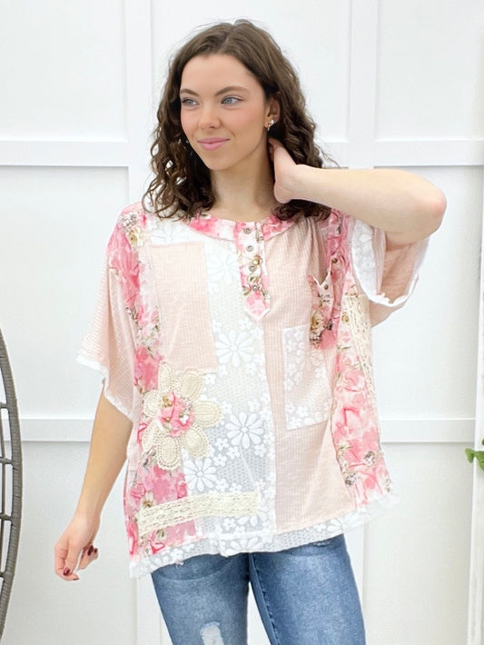 Garden Starts Top - Pink