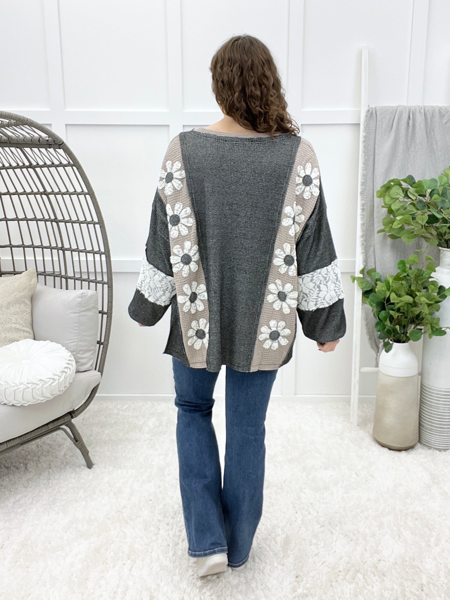 Come With Me Top - Charcoal