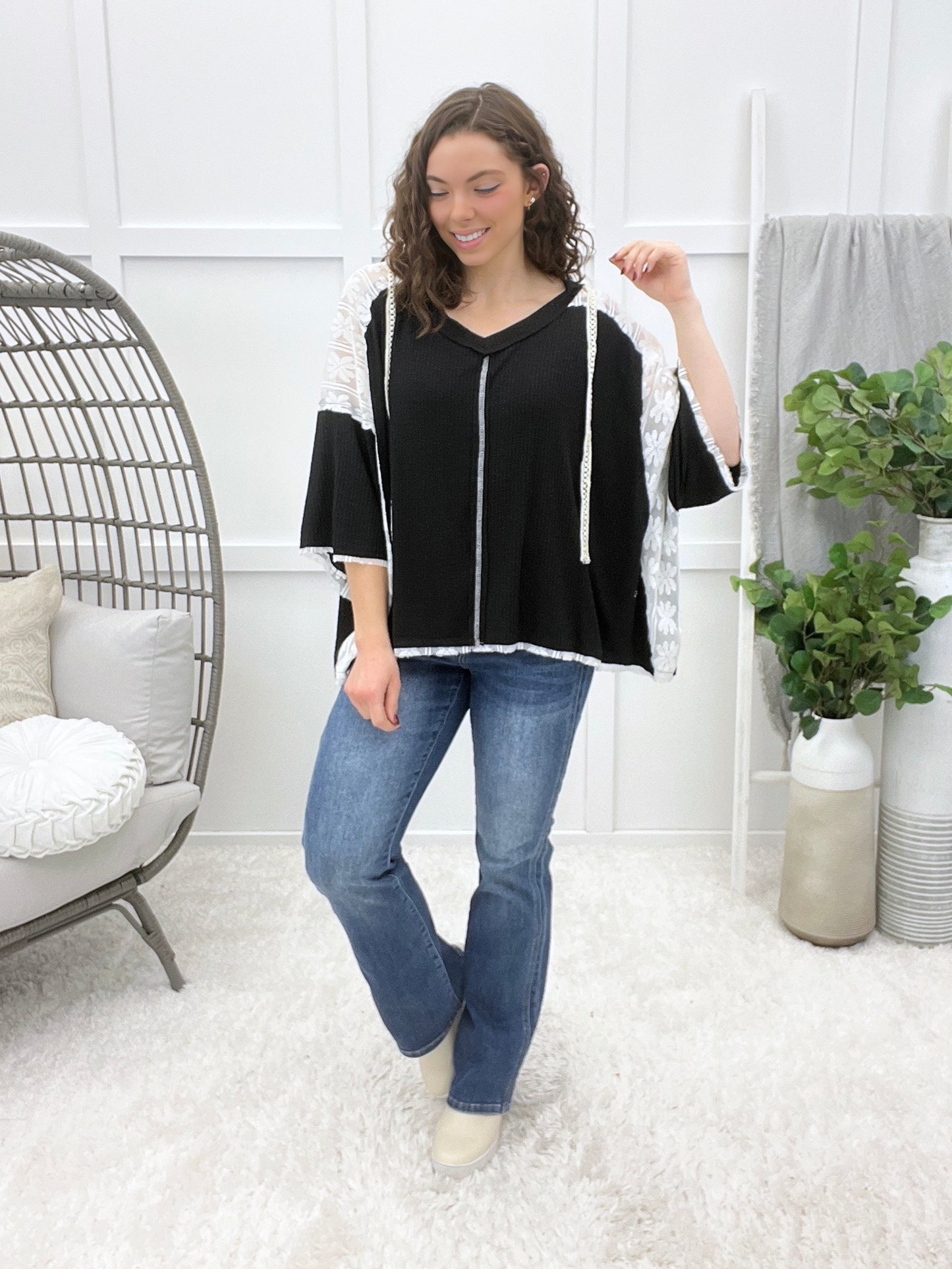 Here To Stay Top - Black