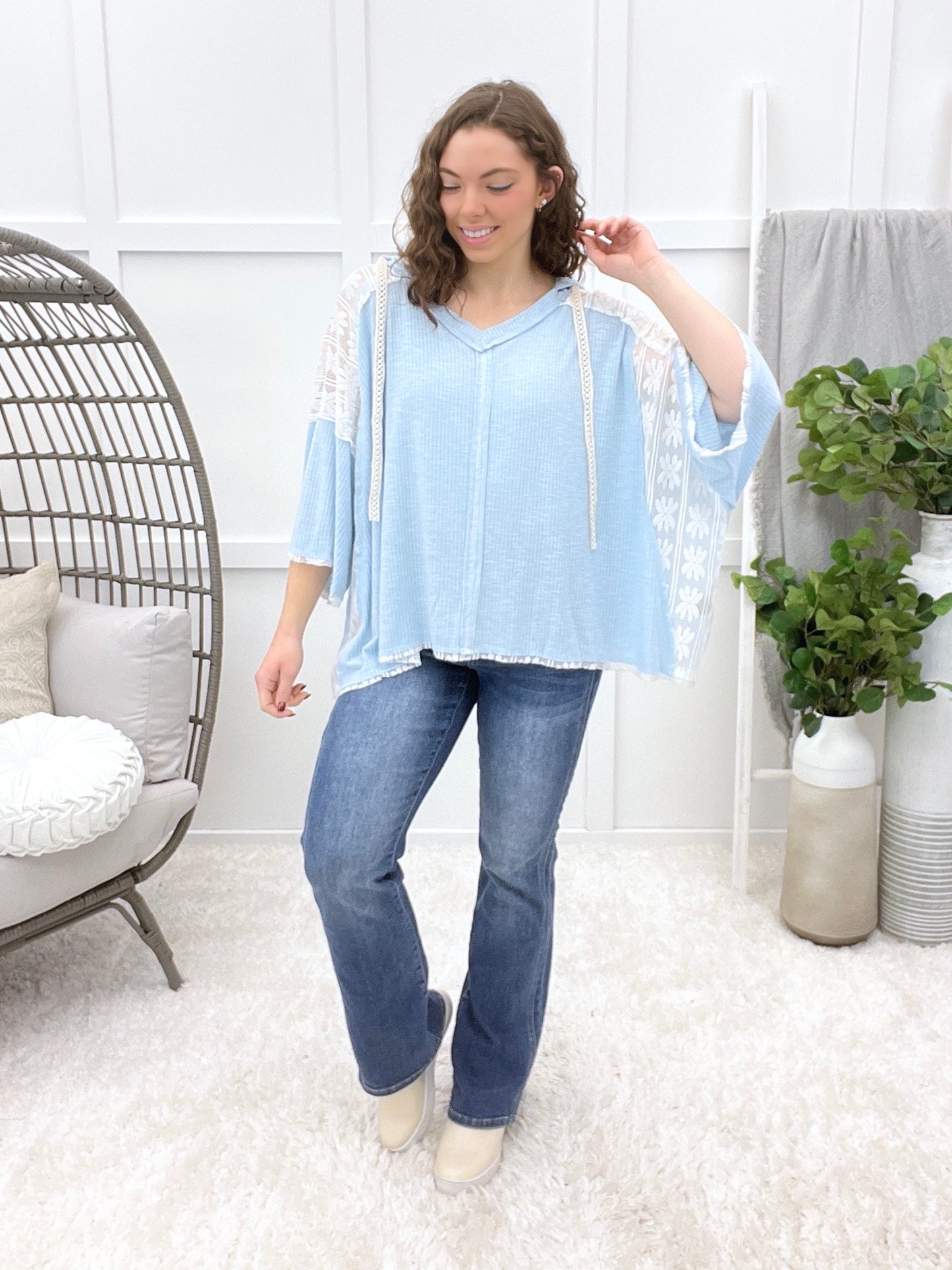 Here To Stay Top - Blue