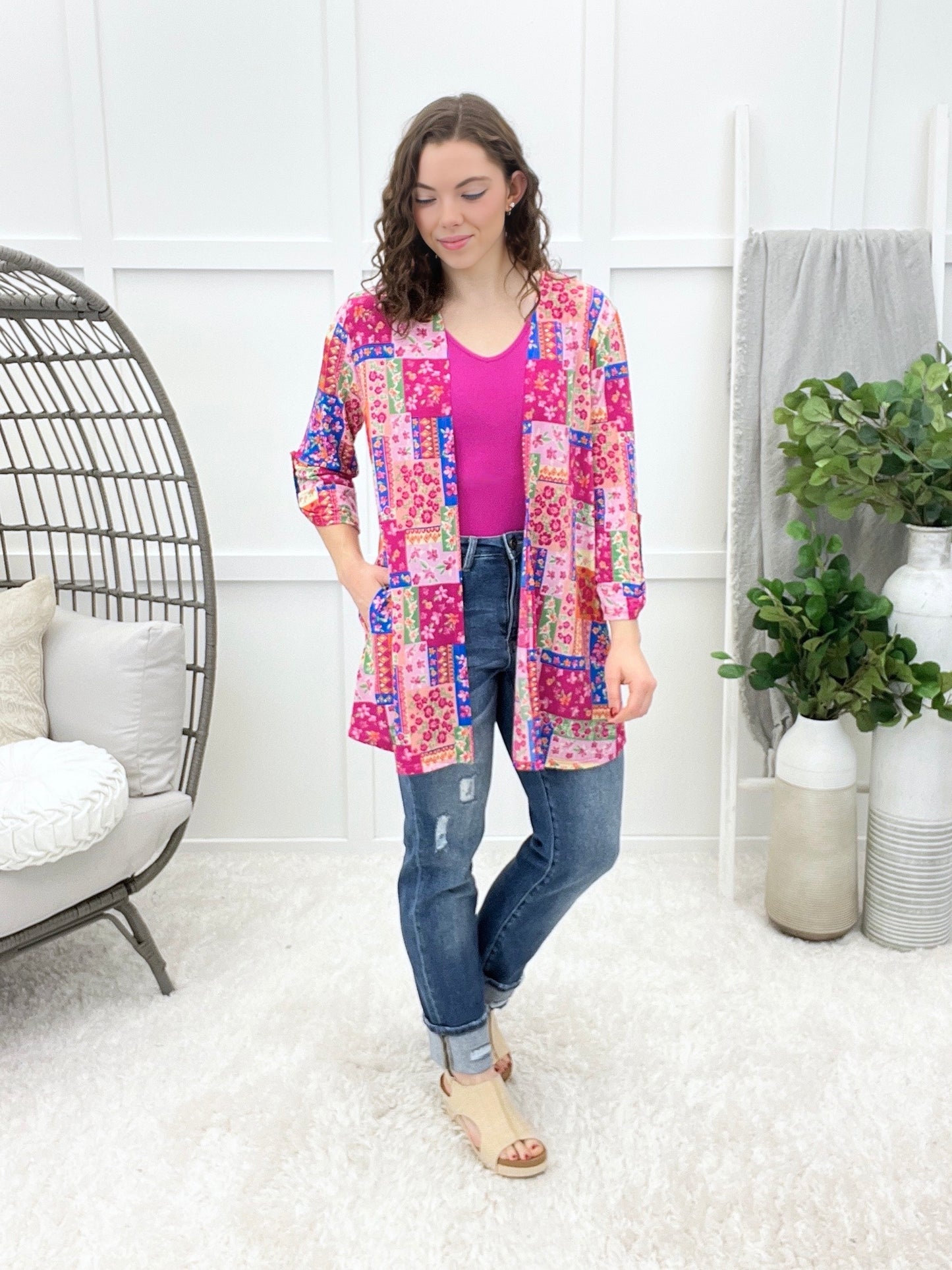 Dear Scarlett Wildflower Patchwork Cardigan