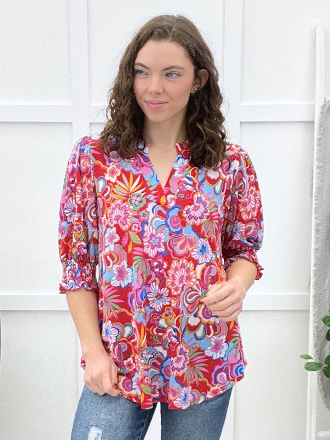 Dear Scarlett Fair Winds Lizzy Smocked Top