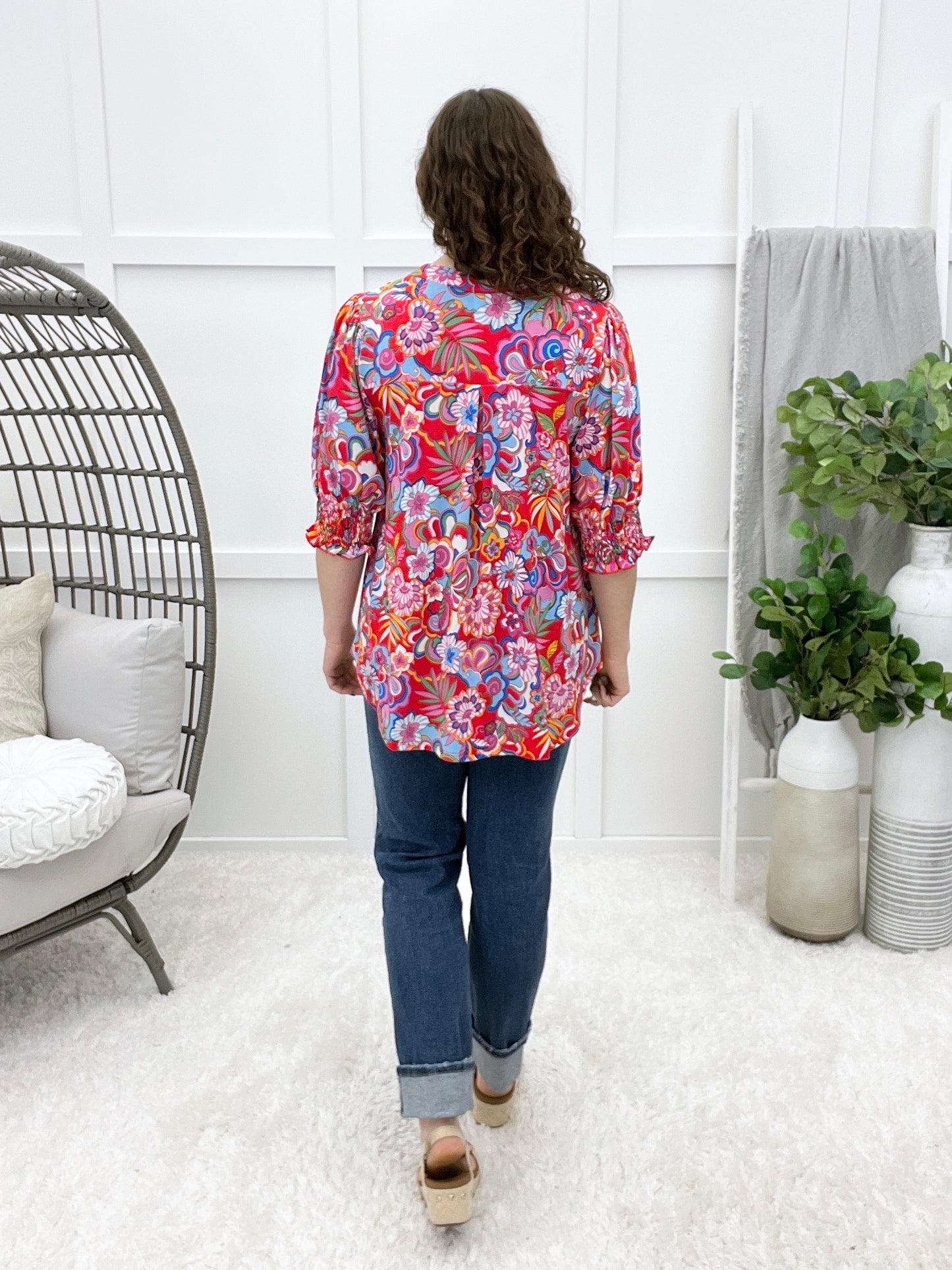 Dear Scarlett Fair Winds Lizzy Smocked Top