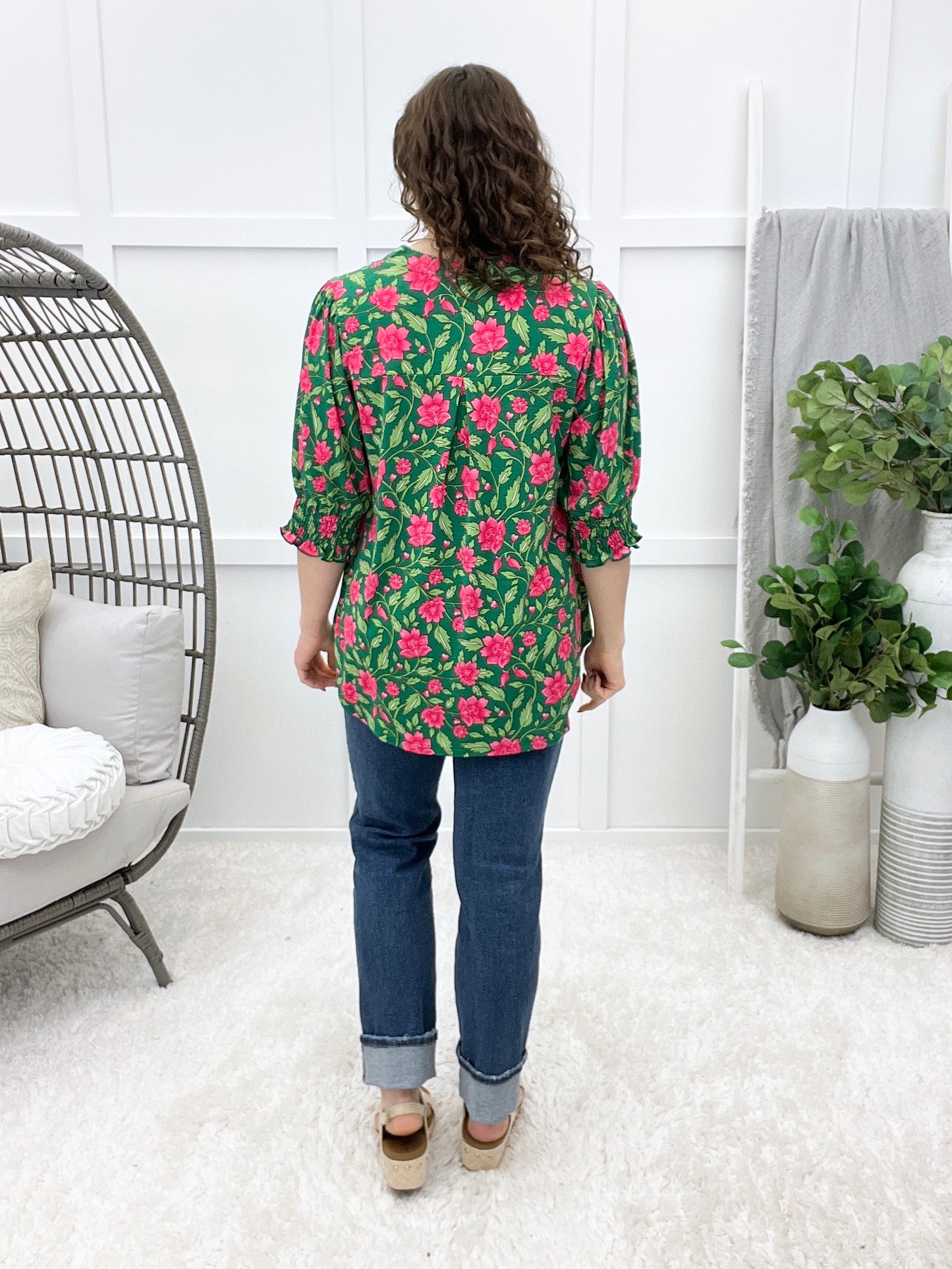 Dear Scarlett Just Getting Started Lizzy Smocked Top