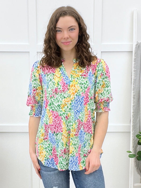 Dear Scarlett Going Steady Lizzy Smocked Top