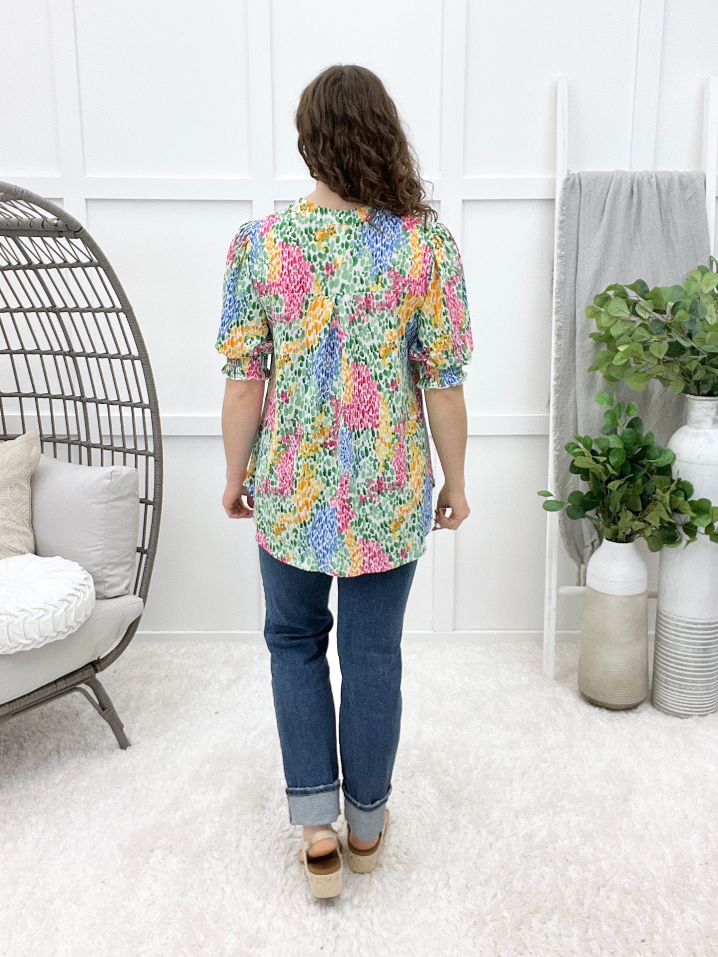 Dear Scarlett Going Steady Lizzy Smocked Top