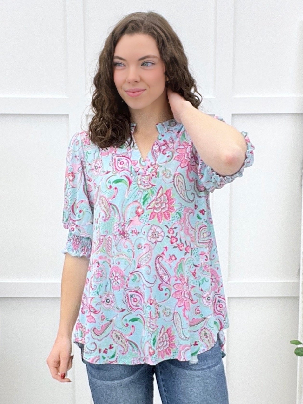 Dear Scarlett What You Saw Lizzy Smocked Top