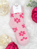 Warm Coral Fleece Plush Daisy Fuzzy Socks