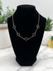 Gold Dipped Quatrefoil Link Chain Necklace