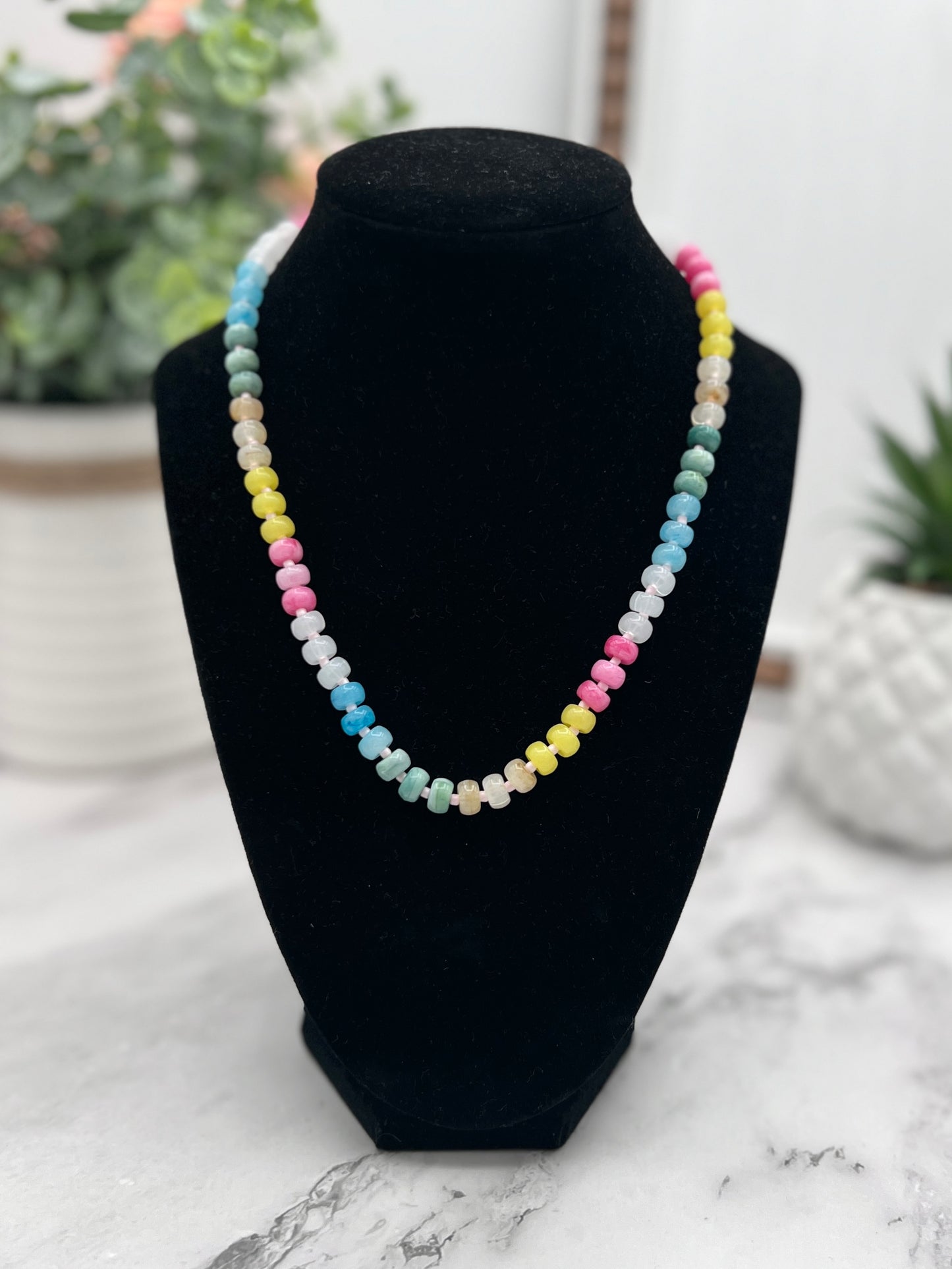 Colorful Round Beaded Necklace