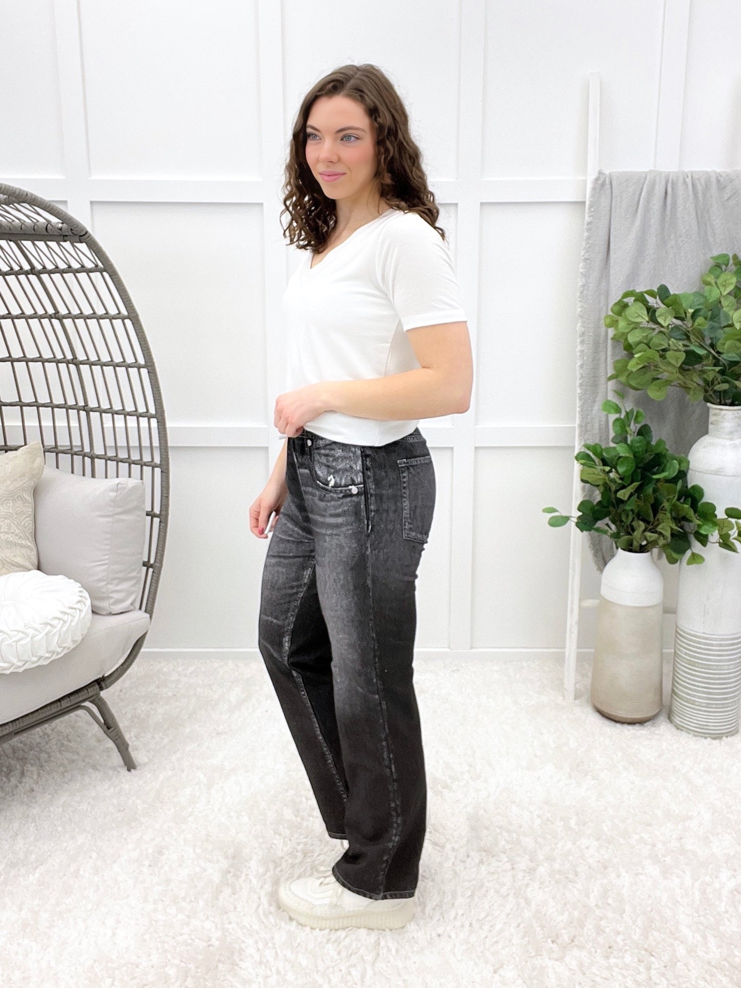 Dear Scarlett Charcoal Straight Leg Zenim