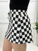 Flirt Alert Skort - Checkered