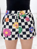 Checkered Bloom Shorts