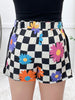 Checkered Bloom Shorts