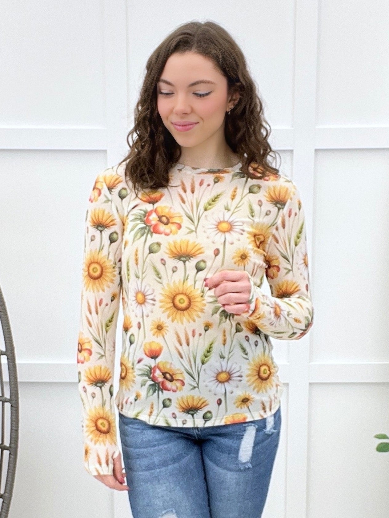 Sunflower Daydream Mesh Top