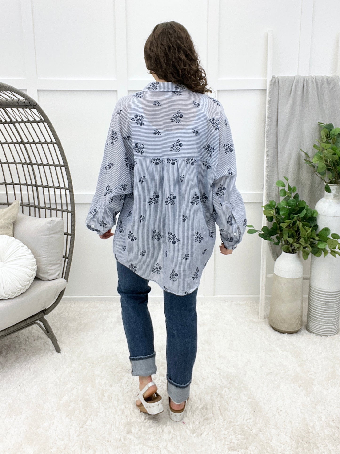 Brunch And Blooms Button-Up Top