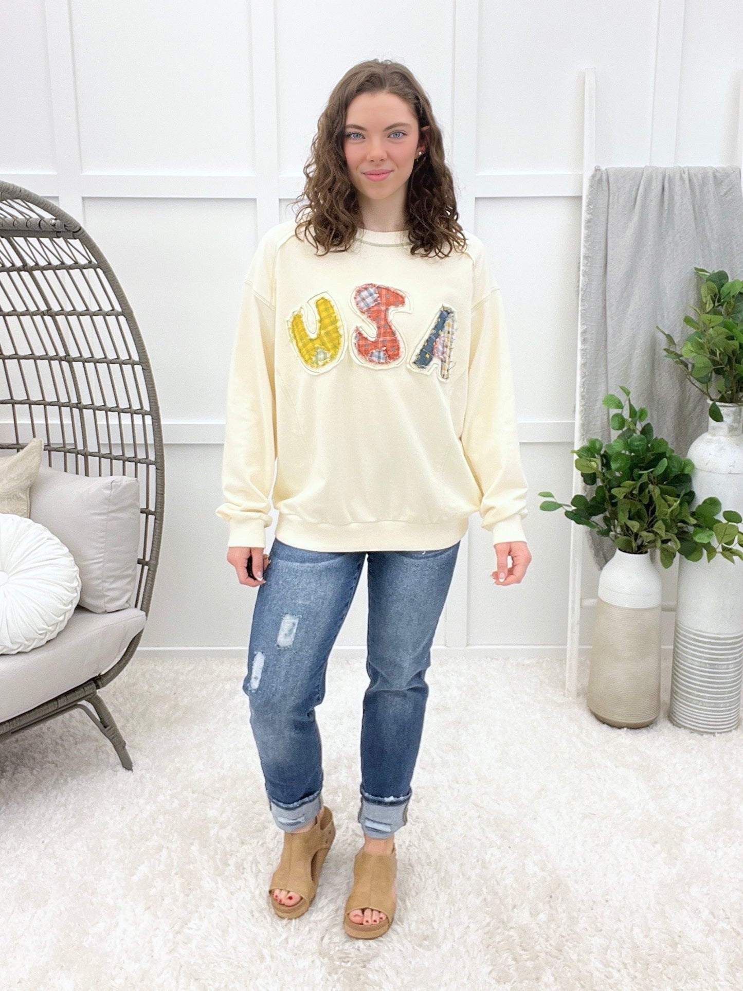 The Patchwork USA Pullover