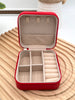 Jewelry Organizer Travel Box Case - Red
