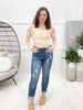 Little Blooms Top - Coral/Yellow