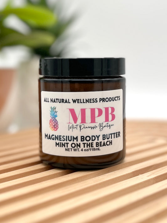MPB Exclusive All Natural Magnesium Body Butter | Mint on the Beach | 4oz