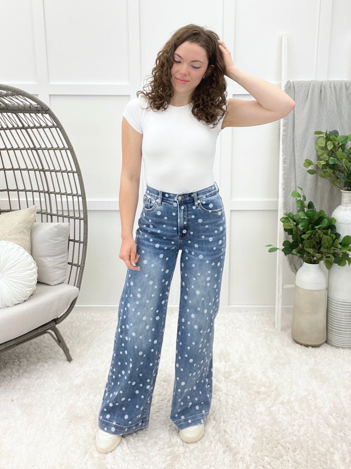 The Shaila From Saige High Rise Wide Leg Jeans