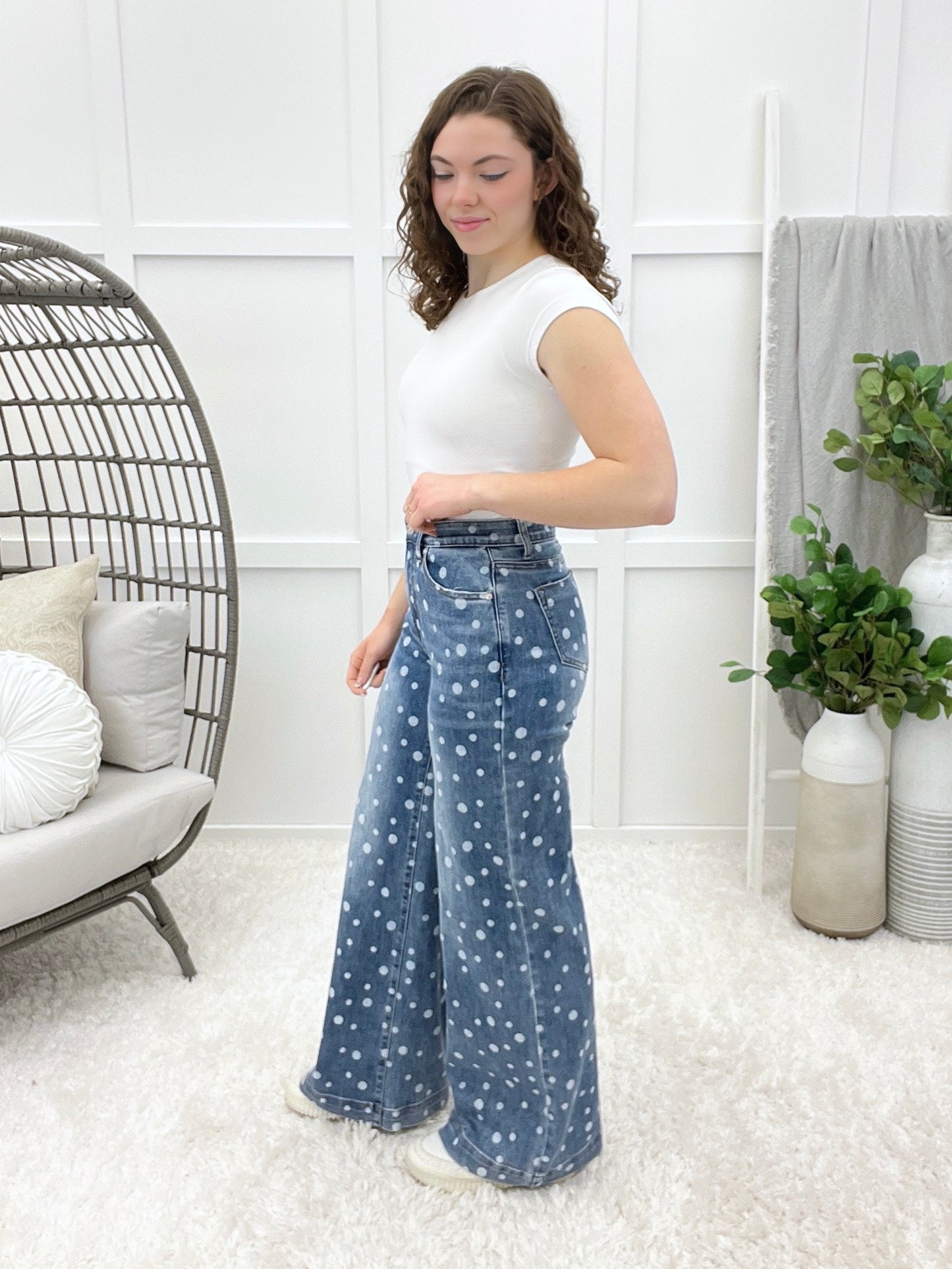 The Shaila From Saige High Rise Wide Leg Jeans