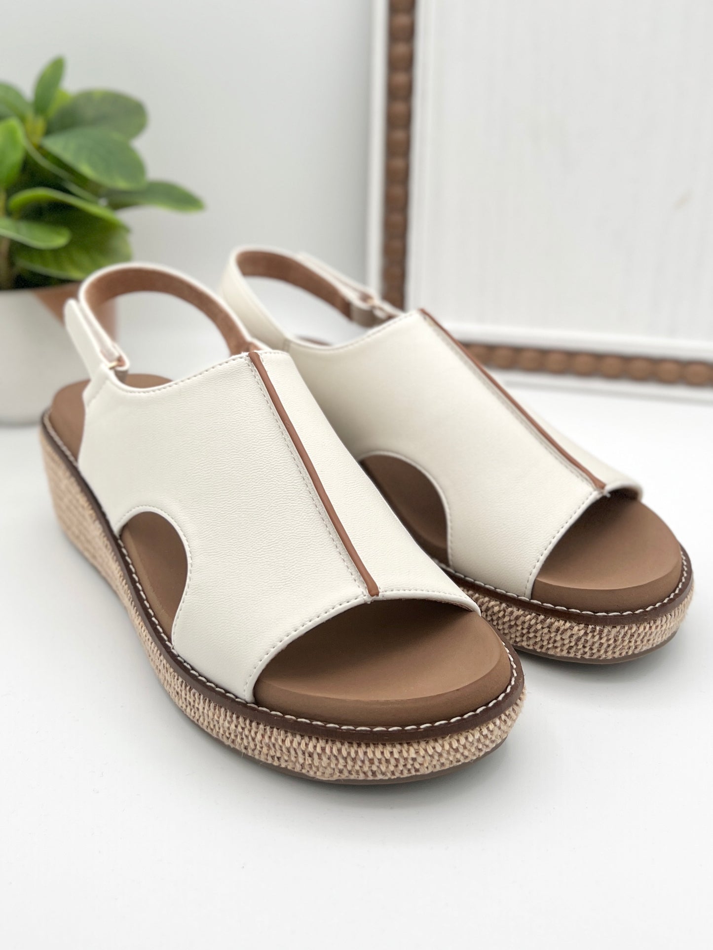 Corkys Volta II Wedge Sandals - White