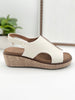Corkys Volta II Wedge Sandals - White