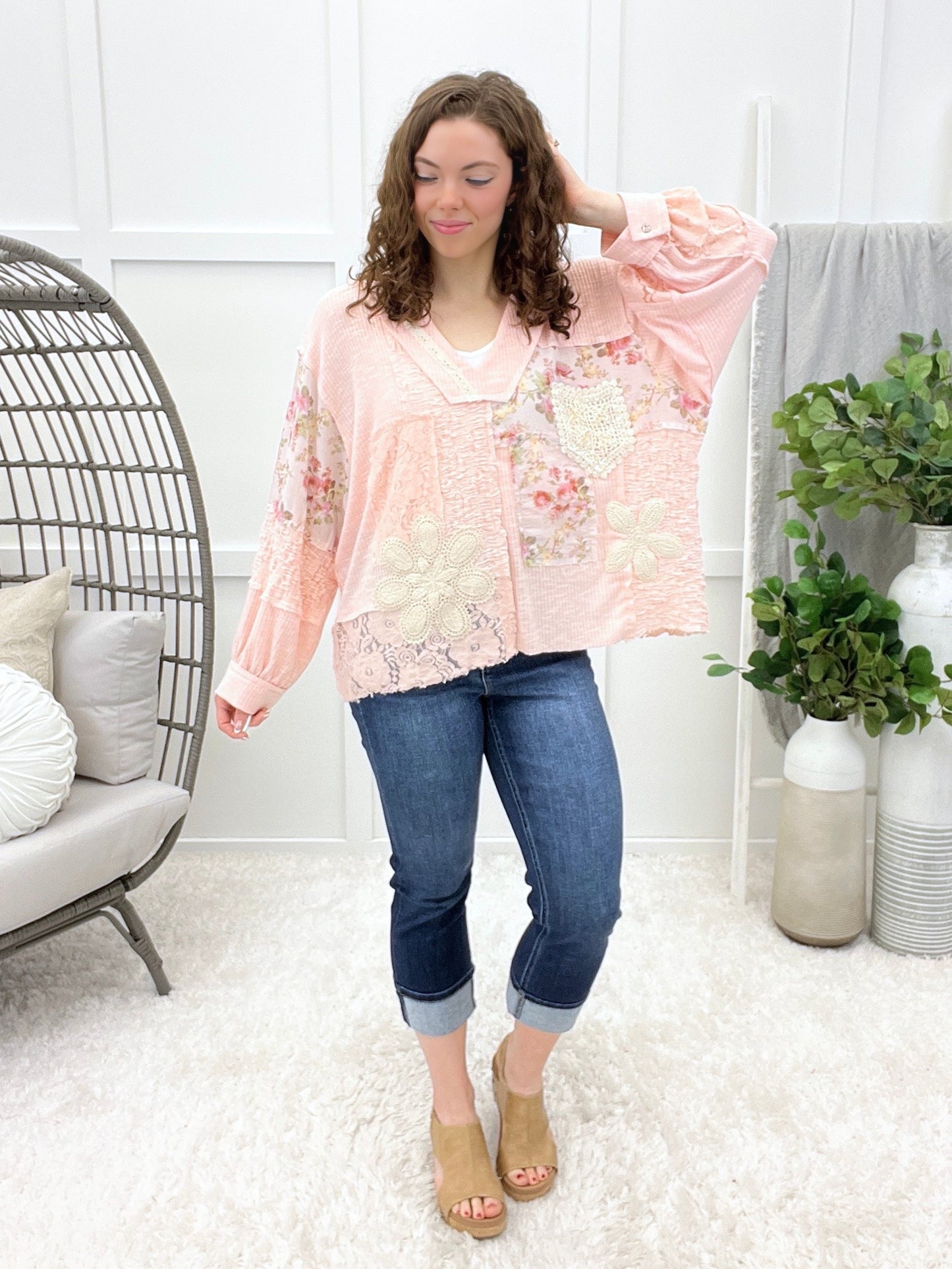 Blushing Garden Top