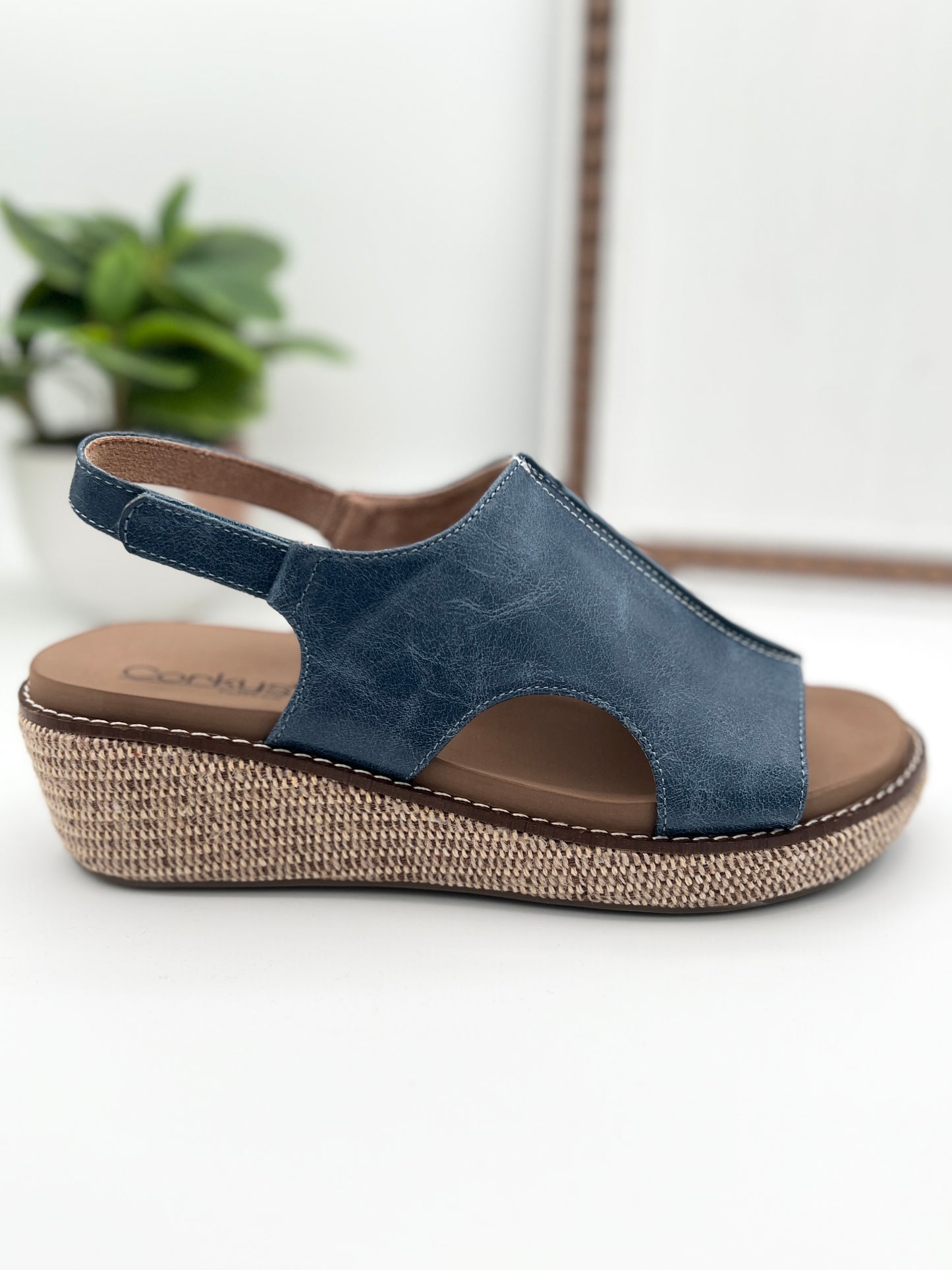 Corkys Volta II Wedge Sandals - Ocean