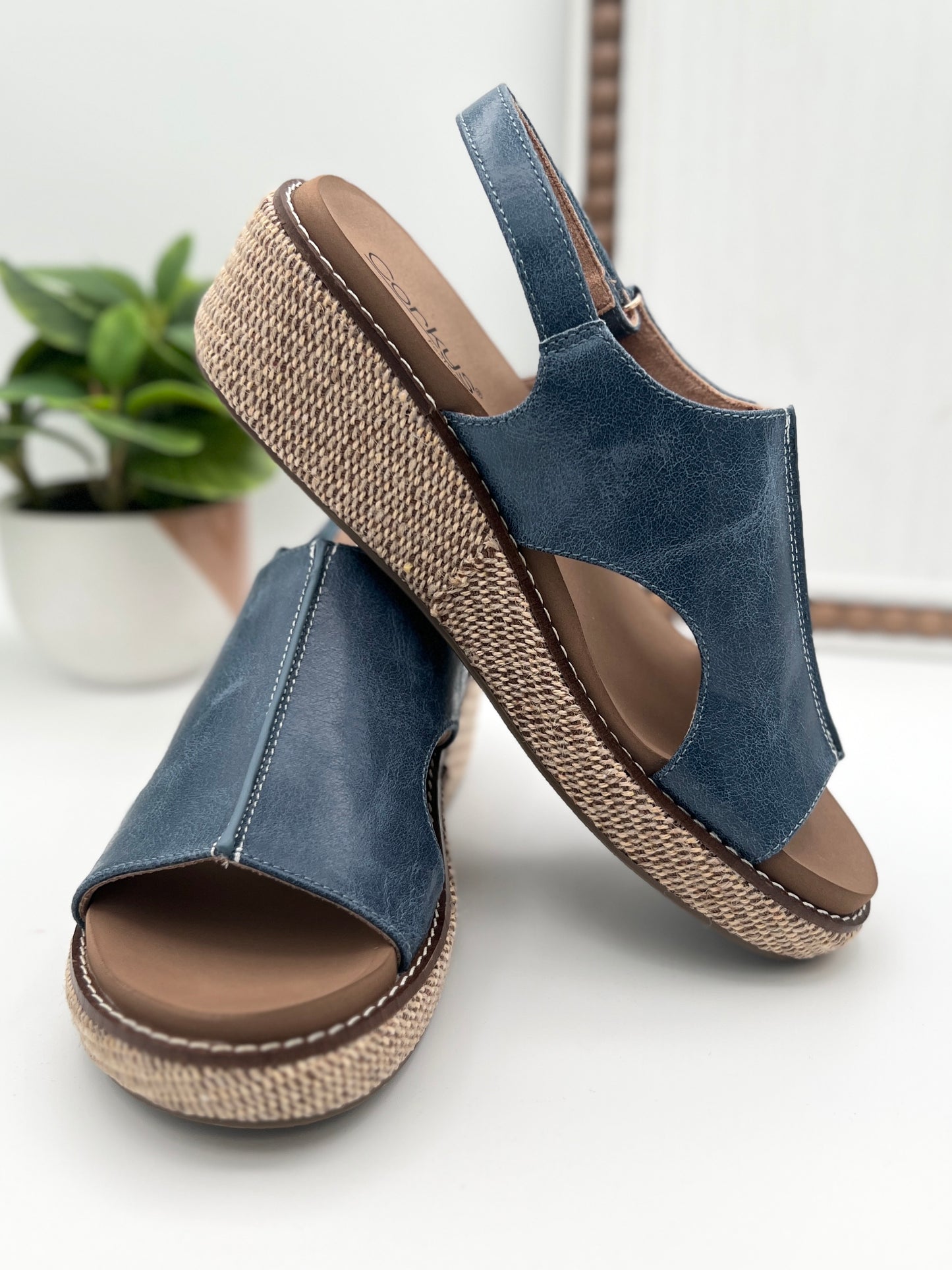 Corkys Volta II Wedge Sandals - Ocean