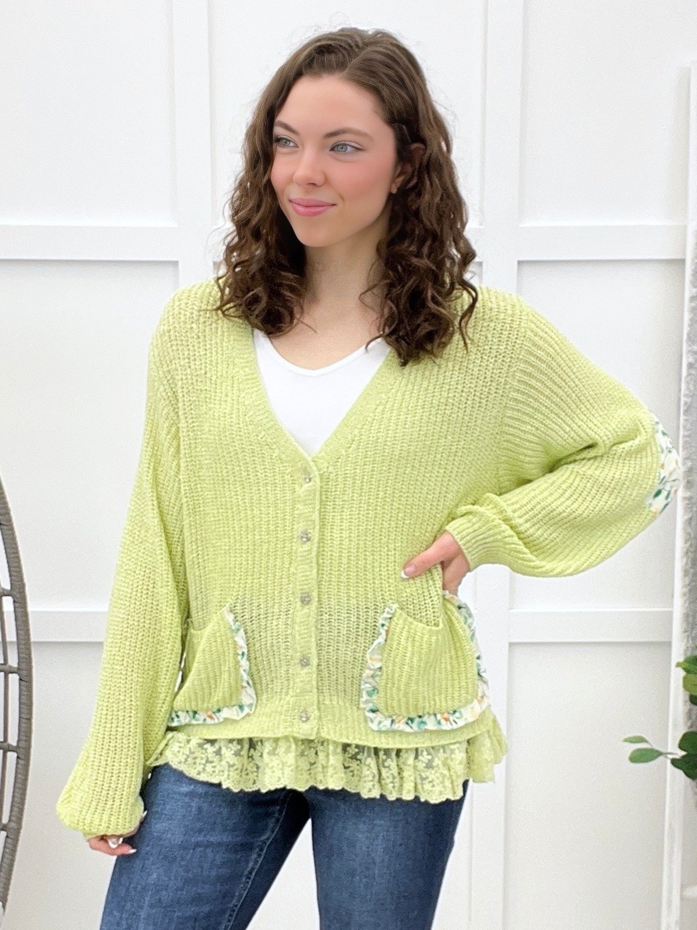 Sight To See Cardigan - Light Green