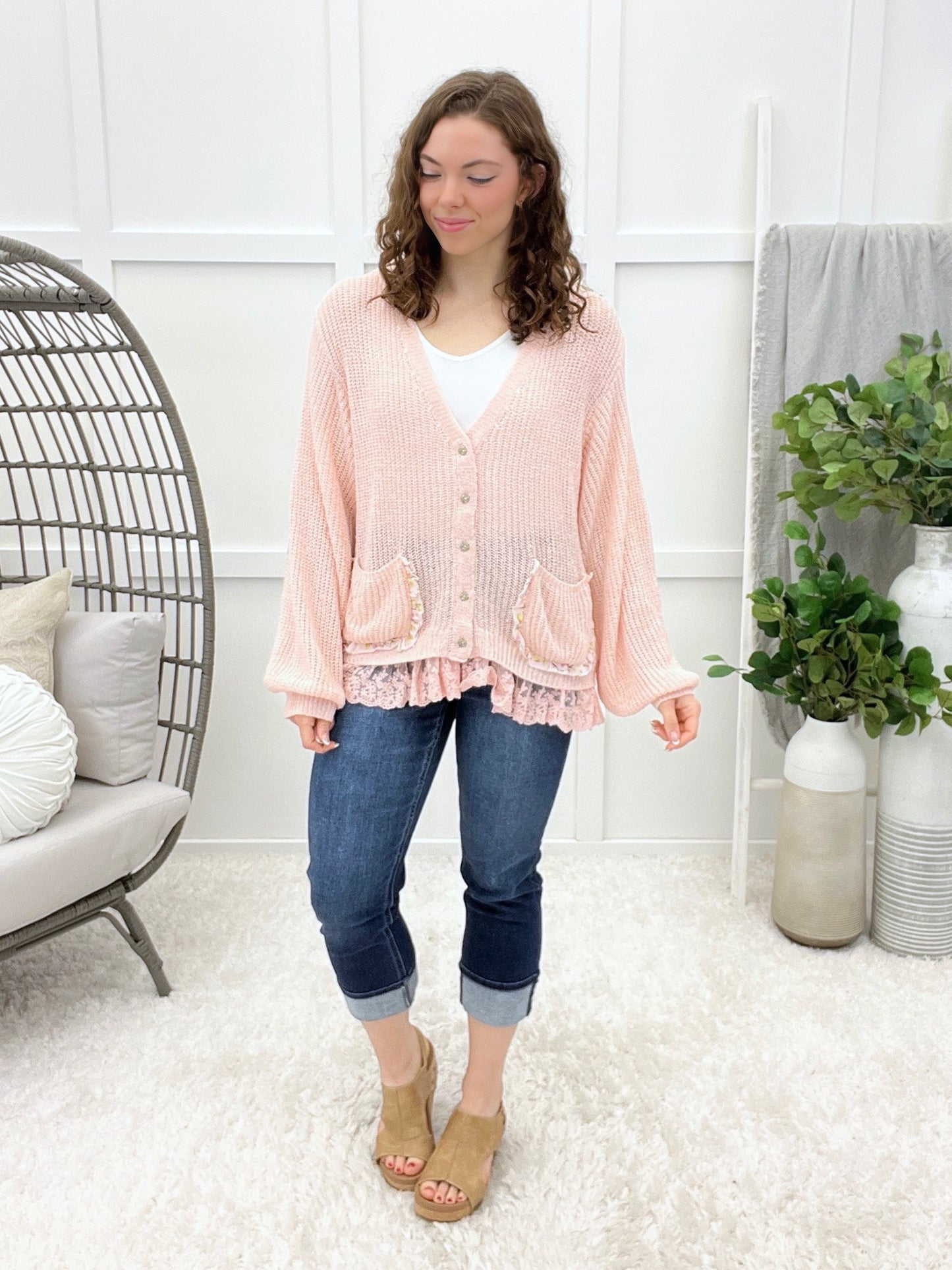 Sight To See Cardigan - Pink
