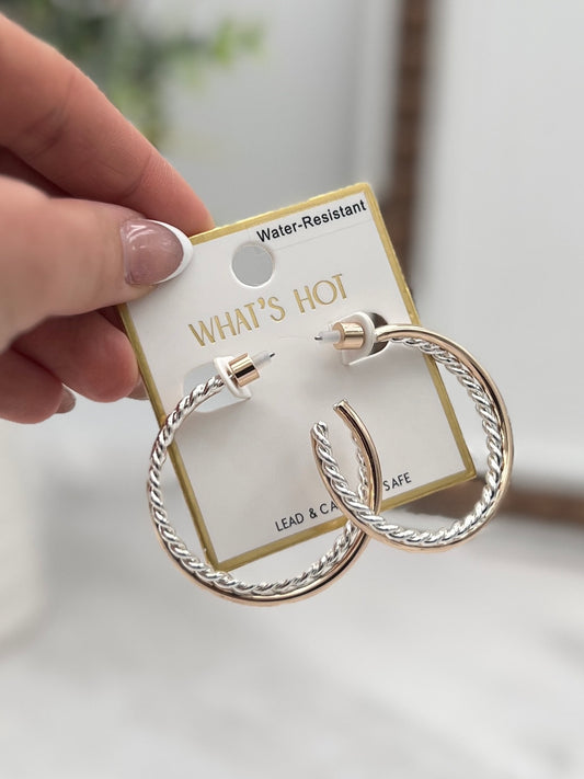 Twisted Luxe Hoop Earrings