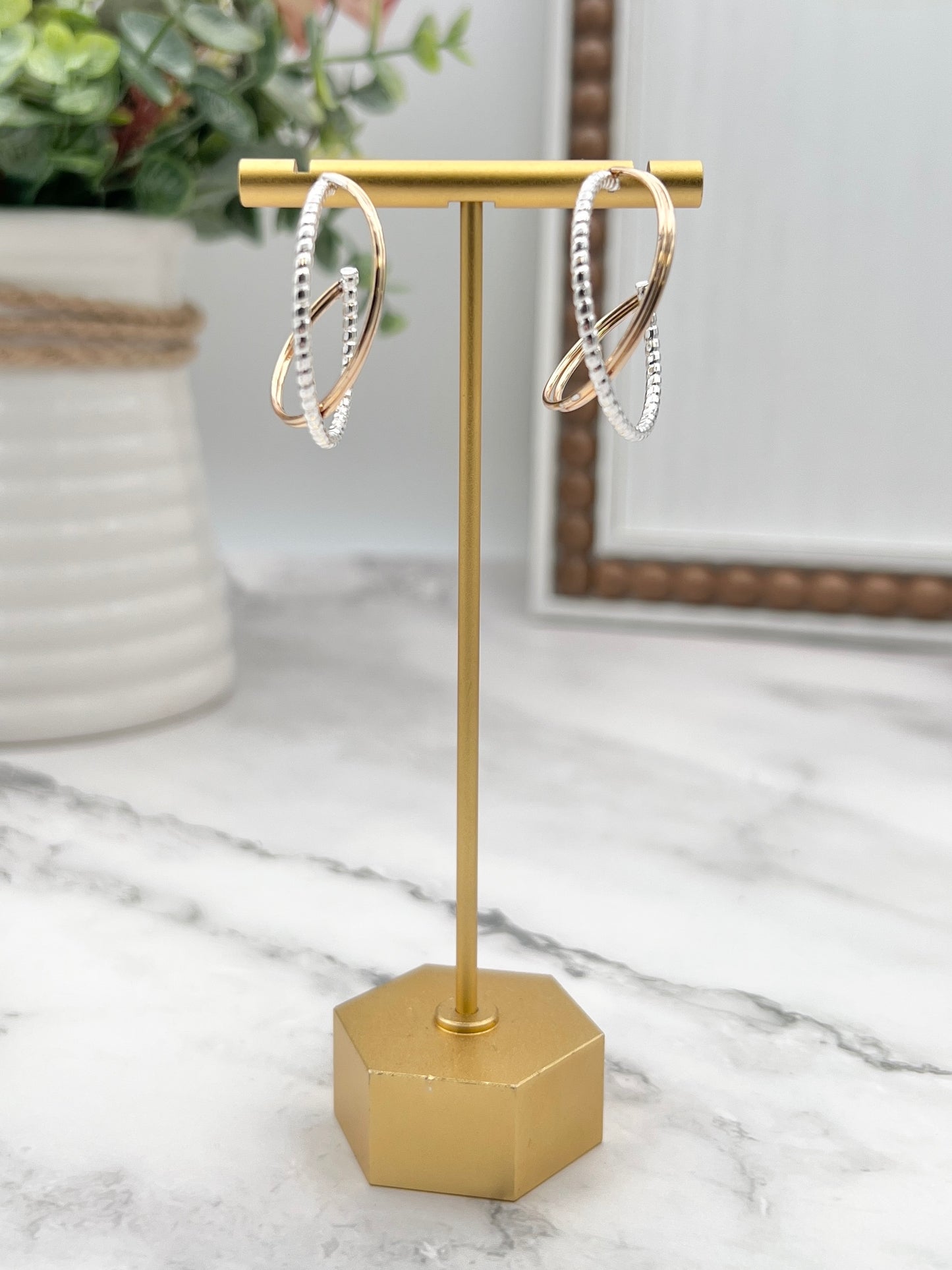 Twisted Duo Hoop Earrings