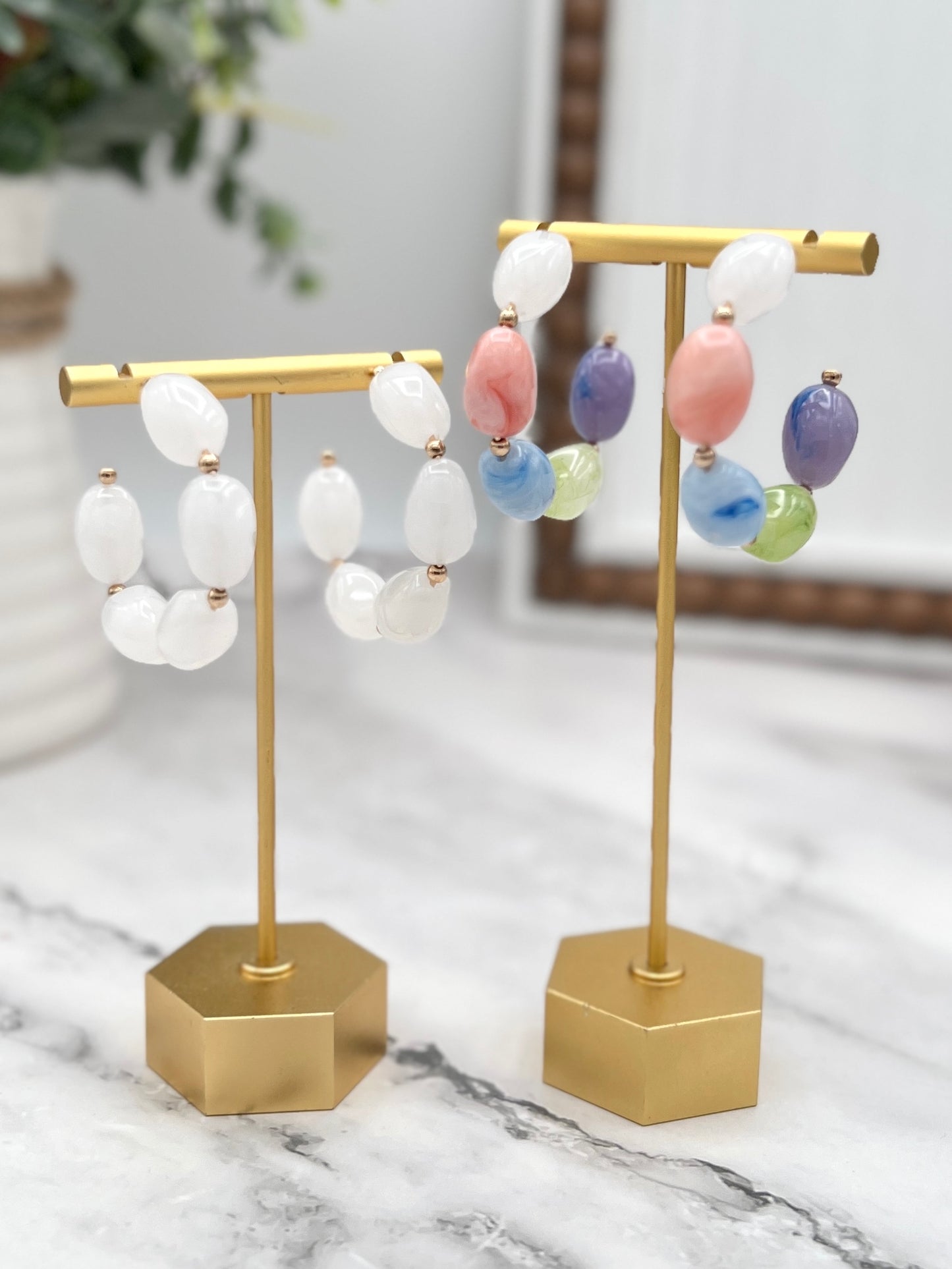 Color Pop Acrylic Hoop Earrings