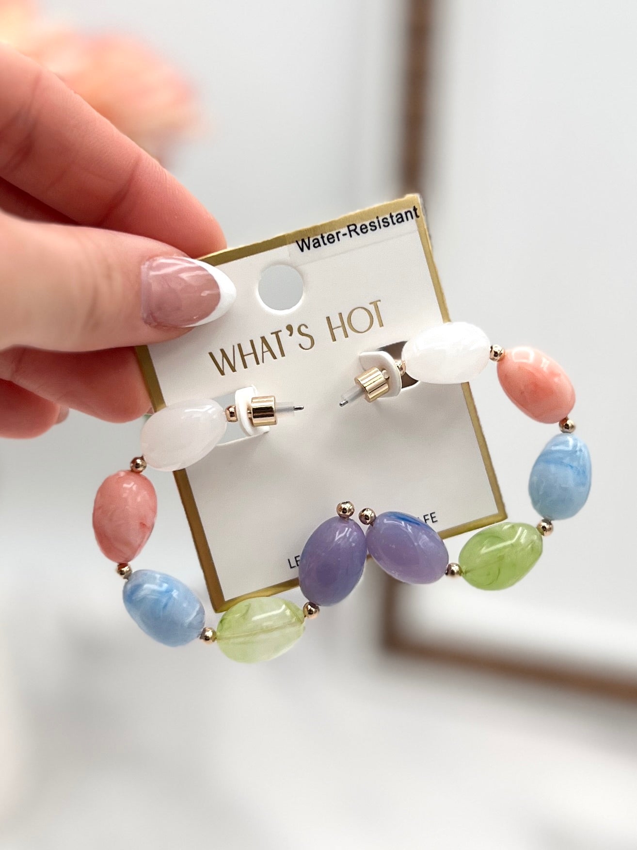 Color Pop Acrylic Hoop Earrings