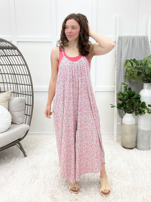 Time Is Right Romper - Mauve Ditsy