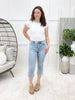 The Anna From Saige High Rise Denim Capri
