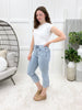 The Anna From Saige High Rise Denim Capri