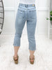 The Anna From Saige High Rise Denim Capri