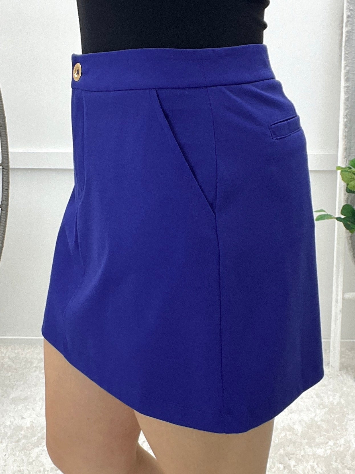 Dear Scarlett Get It Straight Mon Skort - Royal Blue