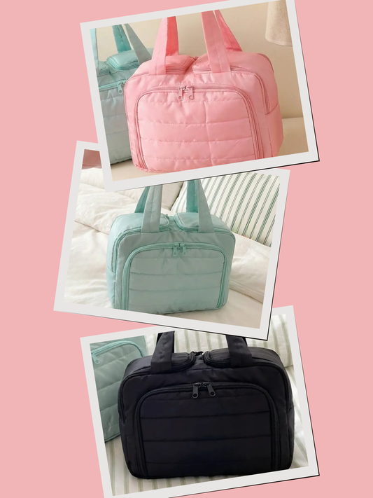 Multi-Compartment Makeup Travel Bag