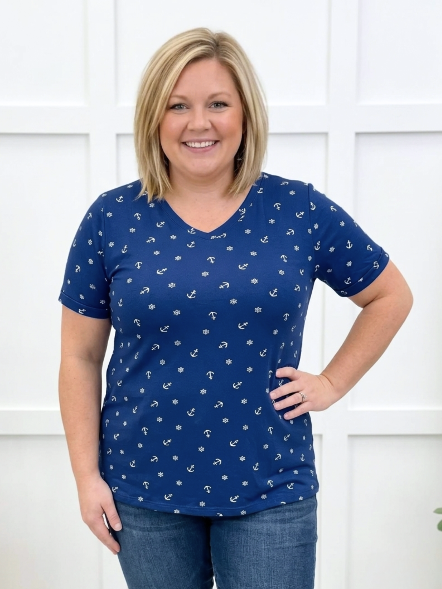 Chic Days Top - Nautical Navy